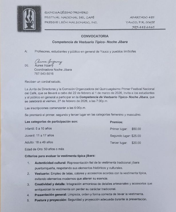 CONVOCATORIA: Competencia de Vestuario Típico - Noche Jíbara 2026